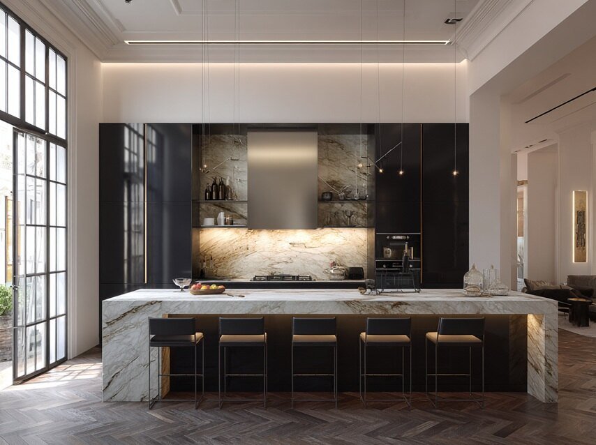 Black Kitchen Cabinets